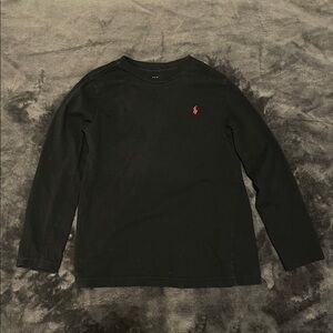 Polo Ralph Lauren boys long sleeve Crew-neck small(7) Black. Fair condition.